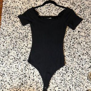 Abercrombie and Fitch Black Off the Shoulder Bodysuit
